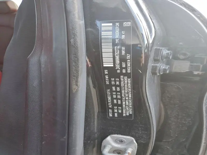 2019 ALFA ROMEO GIULIA   