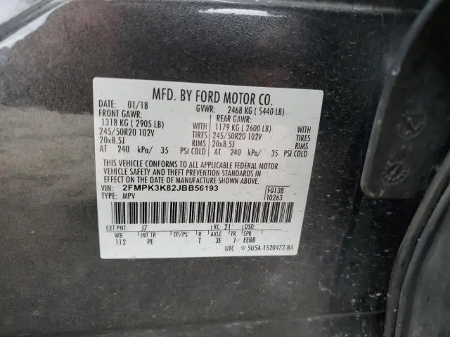 2018 FORD EDGE TITANIUM  