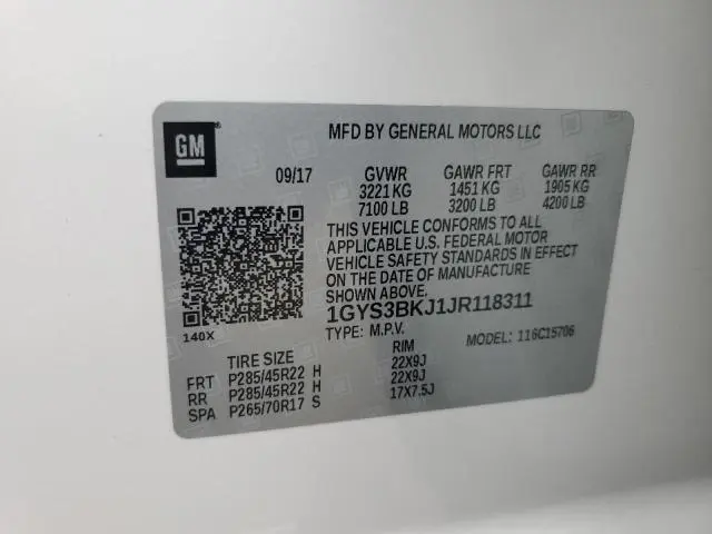 2018 CADILLAC ESCALADE LUXURY  