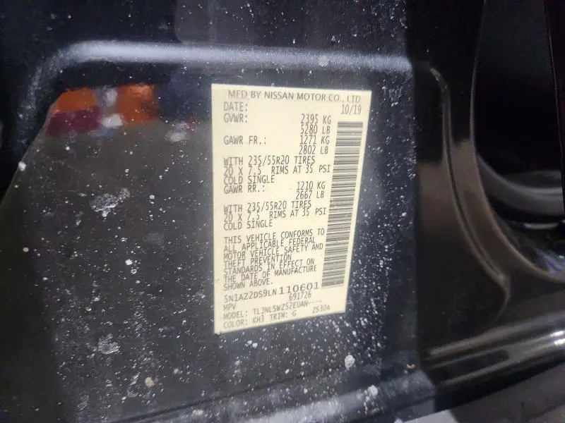 2020 NISSAN MURANO PLATINUM  