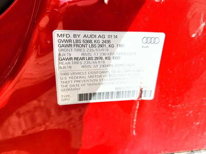2014 AUDI Q5 PREMIUM PLUS  