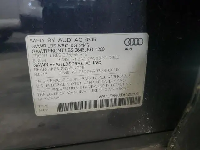 2015 AUDI Q5 PREMIUM PLUS  
