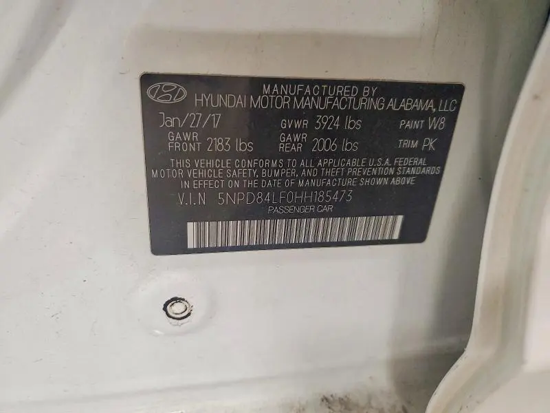 2017 HYUNDAI ELANTRA SE  