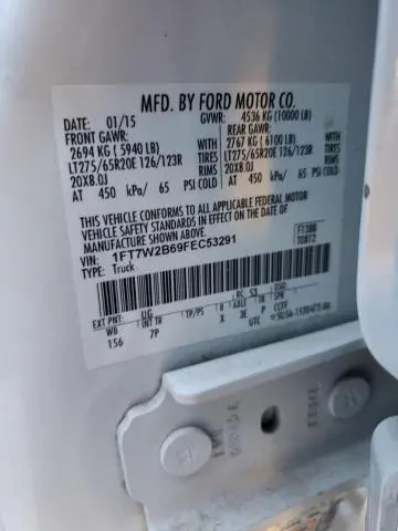 2015 FORD F250 SUPER DUTY  