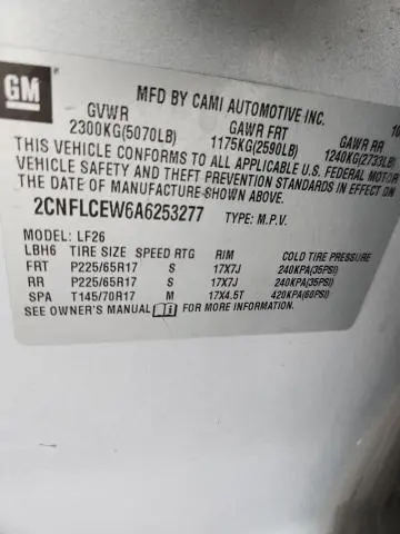 2010 CHEVROLET EQUINOX LS  