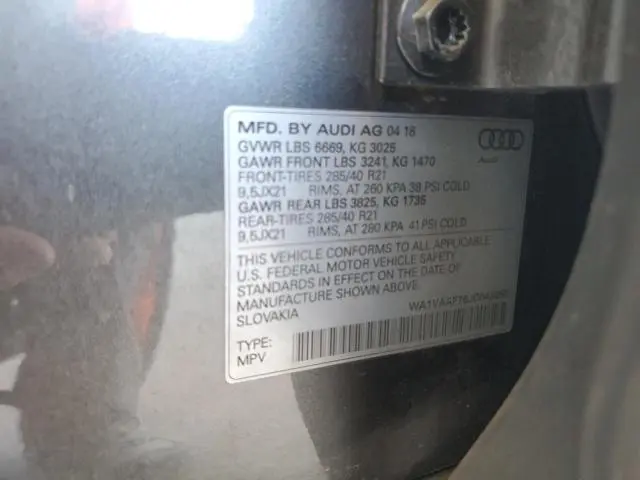 2018 AUDI Q7 PRESTIGE  