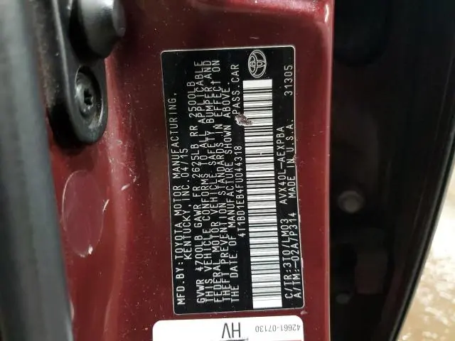 2015 TOYOTA AVALON HYBRID  