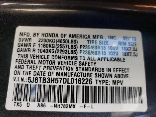 2013 ACURA RDX TECHNOLOGY