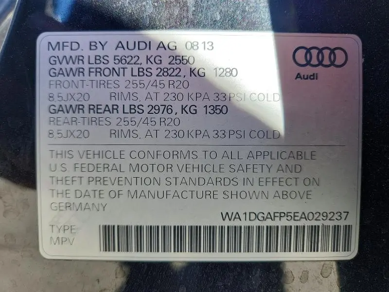 2014 AUDI Q5 PREMIUM PLUS  