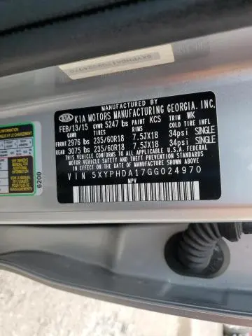 2016 KIA SORENTO EX  