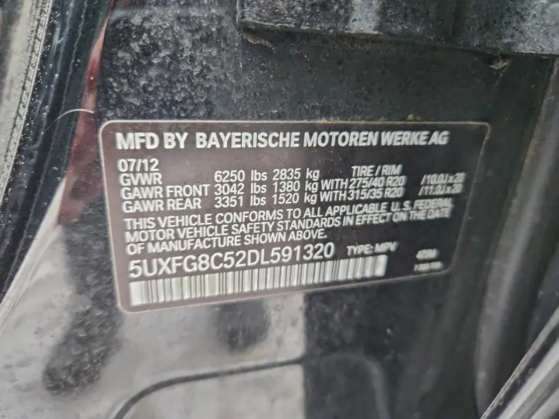 2013 BMW X6 XDRIVE50I  