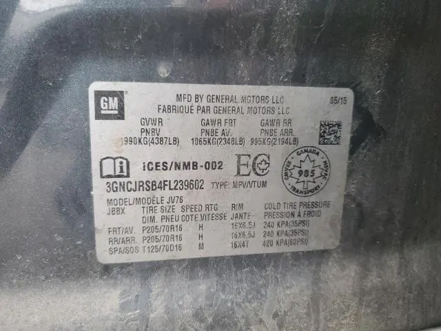 2015 CHEVROLET TRAX 1LT  