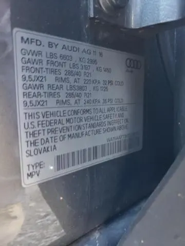 2017 AUDI Q7 PRESTIGE  