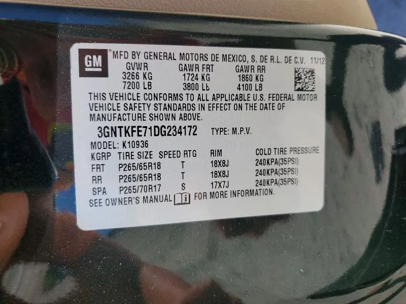 2013 CHEVROLET AVALANCHE LT  