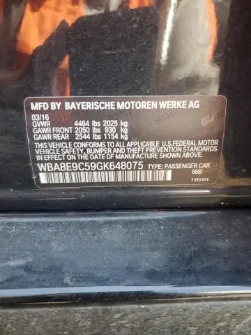 2016 BMW 328 I SULEV