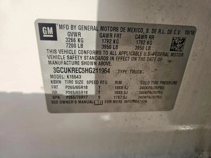 2017 CHEVROLET SILVERADO K1500 LT  