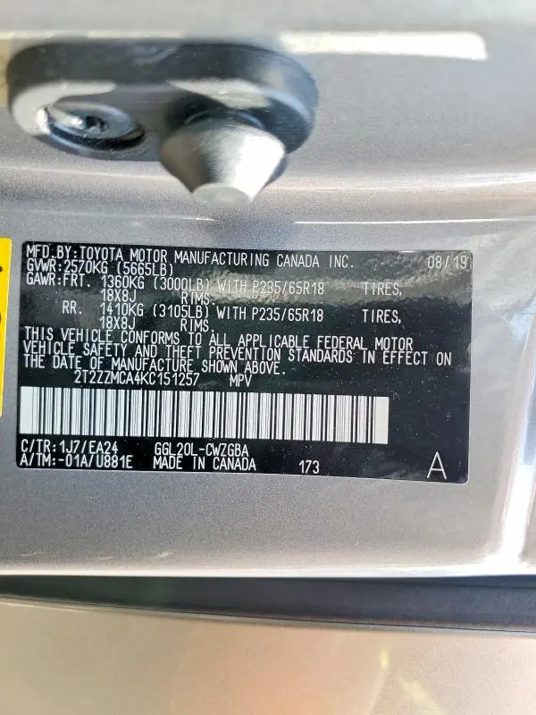 2019 LEXUS RX 350 BASE  