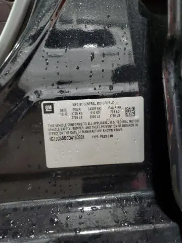 2013 CHEVROLET SONIC LT  