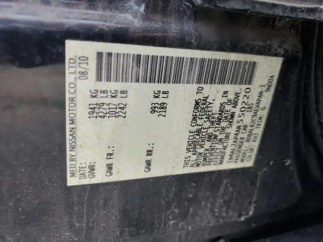 2010 NISSAN ALTIMA BASE  