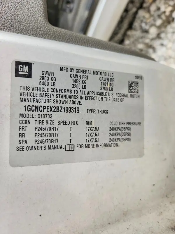 2011 CHEVROLET SILVERADO C1500  