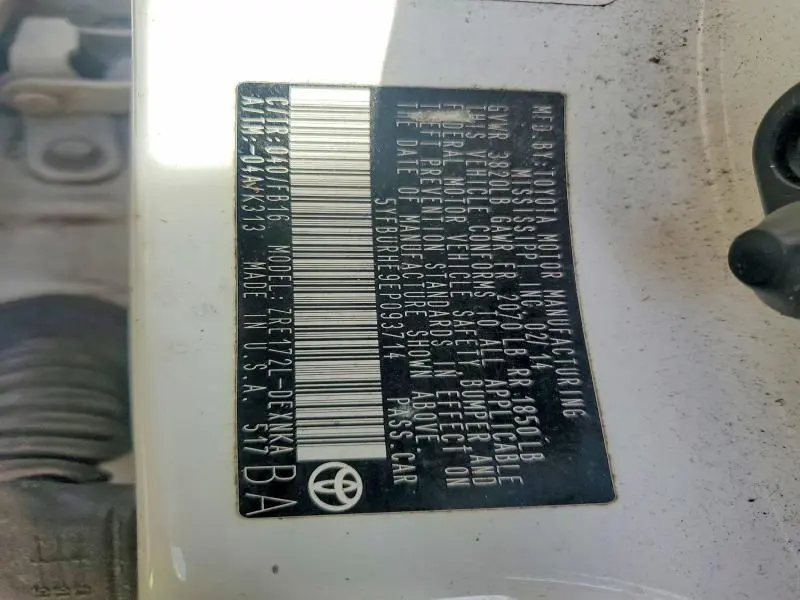 2014 TOYOTA COROLLA LE  