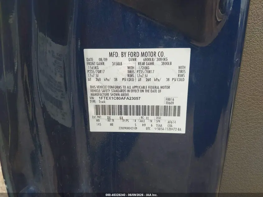 2010 FORD F-150 XLT