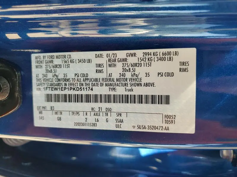 2023 FORD F150 SUPERCREW  