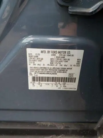2024 FORD MAVERICK LARIAT TREMOR  