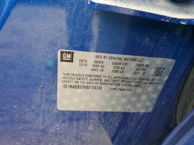 2017 CHEVROLET VOLT LT  