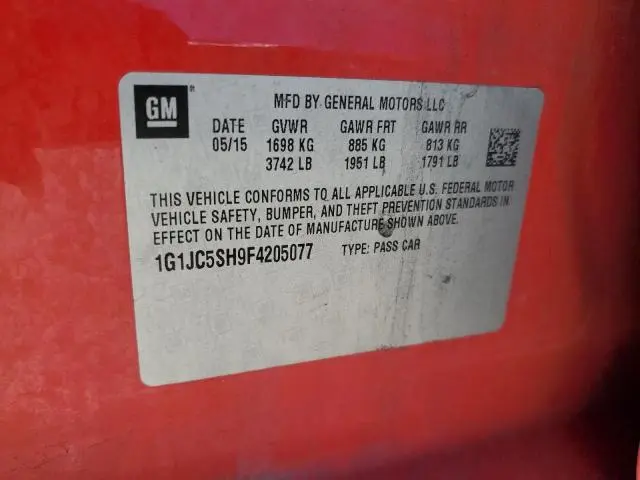 2015 CHEVROLET SONIC LT  