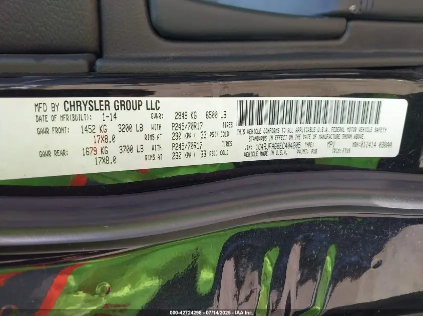 2014 JEEP GRAND CHEROKEE LAREDO