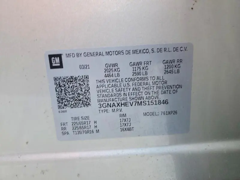 2021 CHEVROLET EQUINOX LS  
