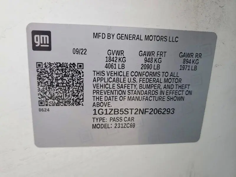 2022 CHEVROLET MALIBU LS  
