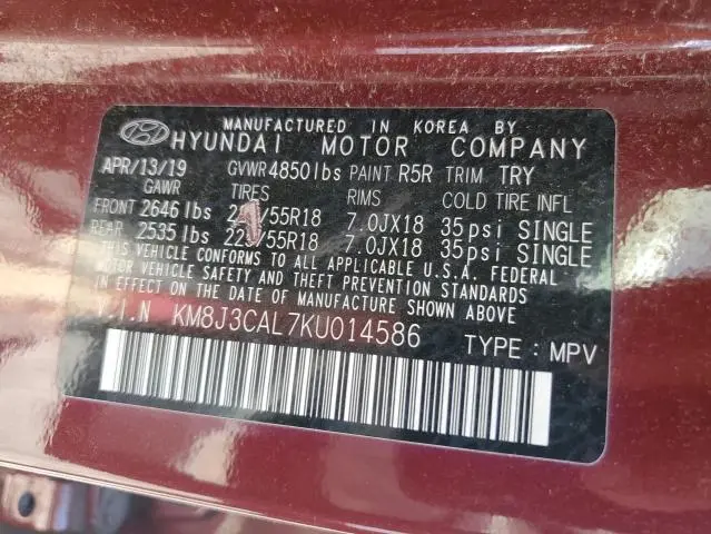 2019 HYUNDAI TUCSON LIMITED  