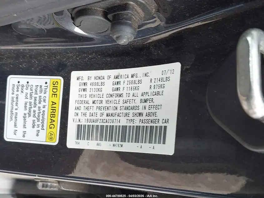 2012 ACURA TL 3.5