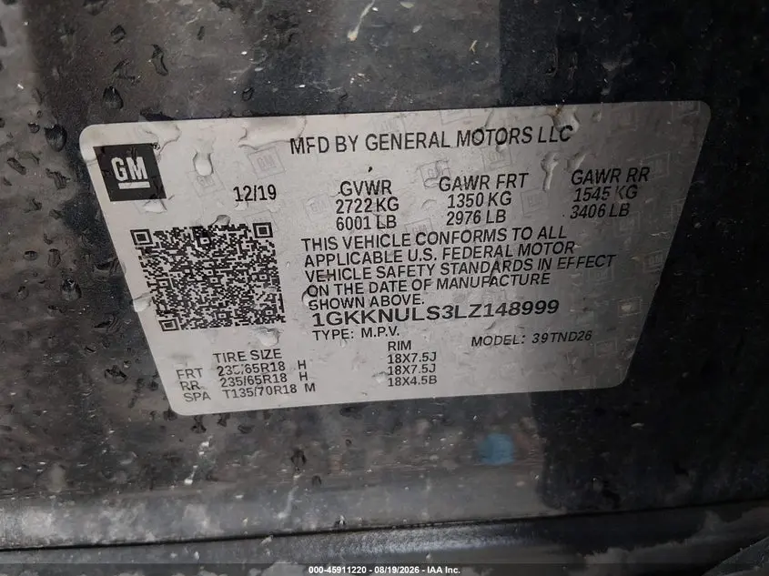 2020 GMC ACADIA AWD SLT
