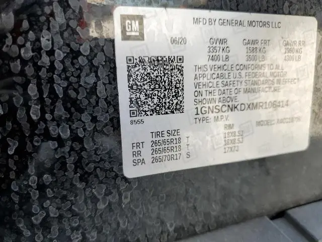 2021 CHEVROLET TAHOE C1500 LT  
