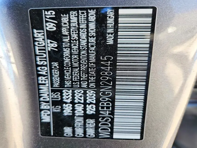 2016 MERCEDES-BENZ CLA 250  