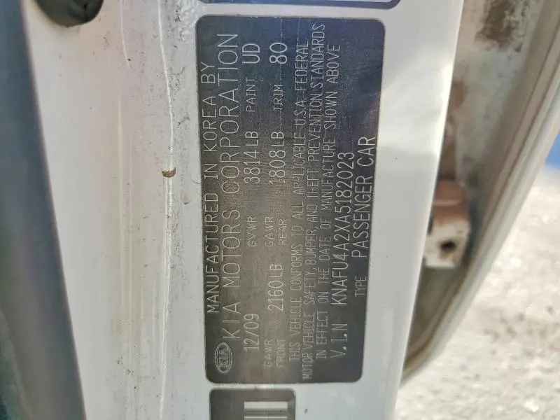 2010 KIA FORTE EX  