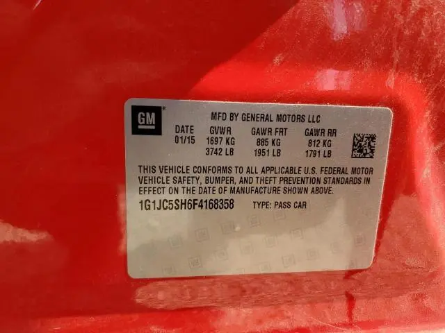 2015 CHEVROLET SONIC LT  