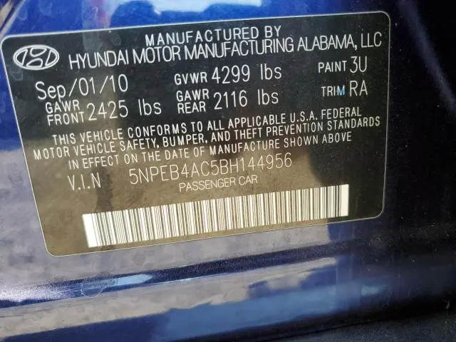 2011 HYUNDAI SONATA GLS  
