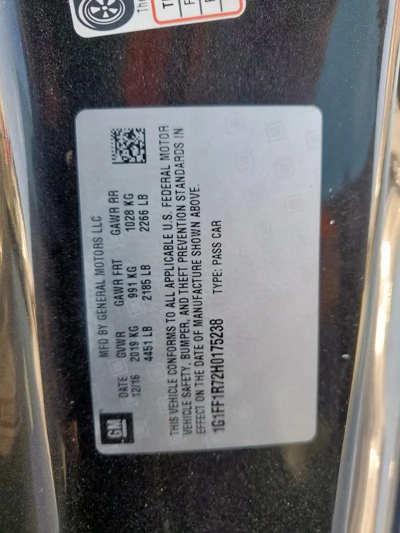 2017 CHEVROLET CAMARO SS  