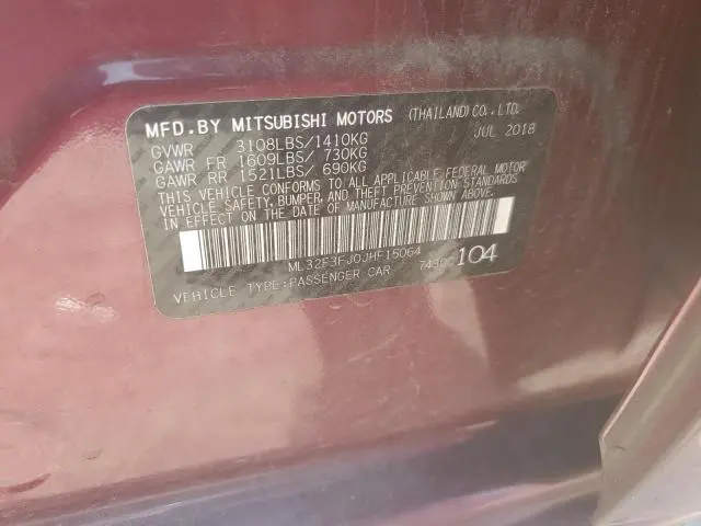 2018 MITSUBISHI MIRAGE G4 ES  