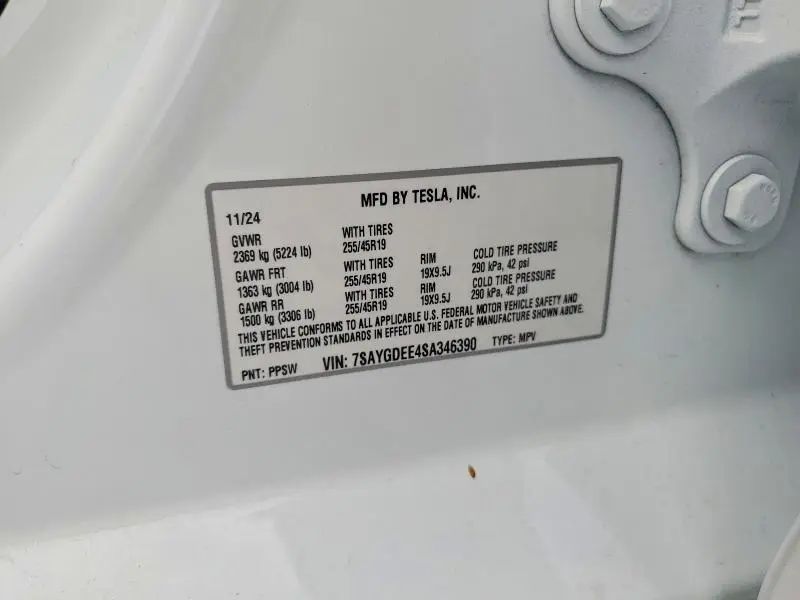 2025 TESLA MODEL Y   