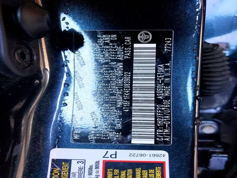 2014 TOYOTA CAMRY SE  
