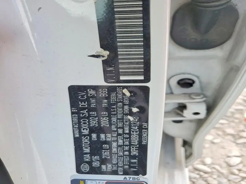 2017 KIA FORTE   