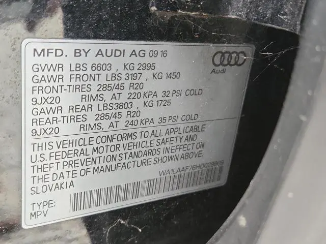 2017 AUDI Q7 PREMIUM PLUS  