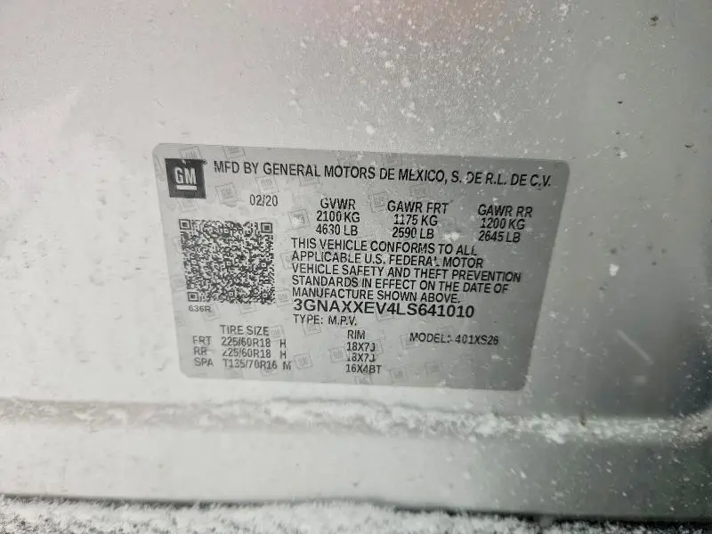 2020 CHEVROLET EQUINOX PREMIER  