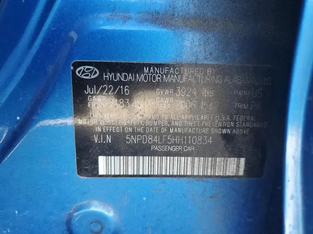 2017 HYUNDAI ELANTRA SE  