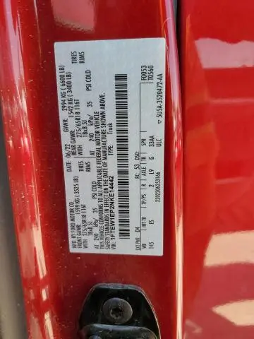 2022 FORD F150 SUPERCREW  